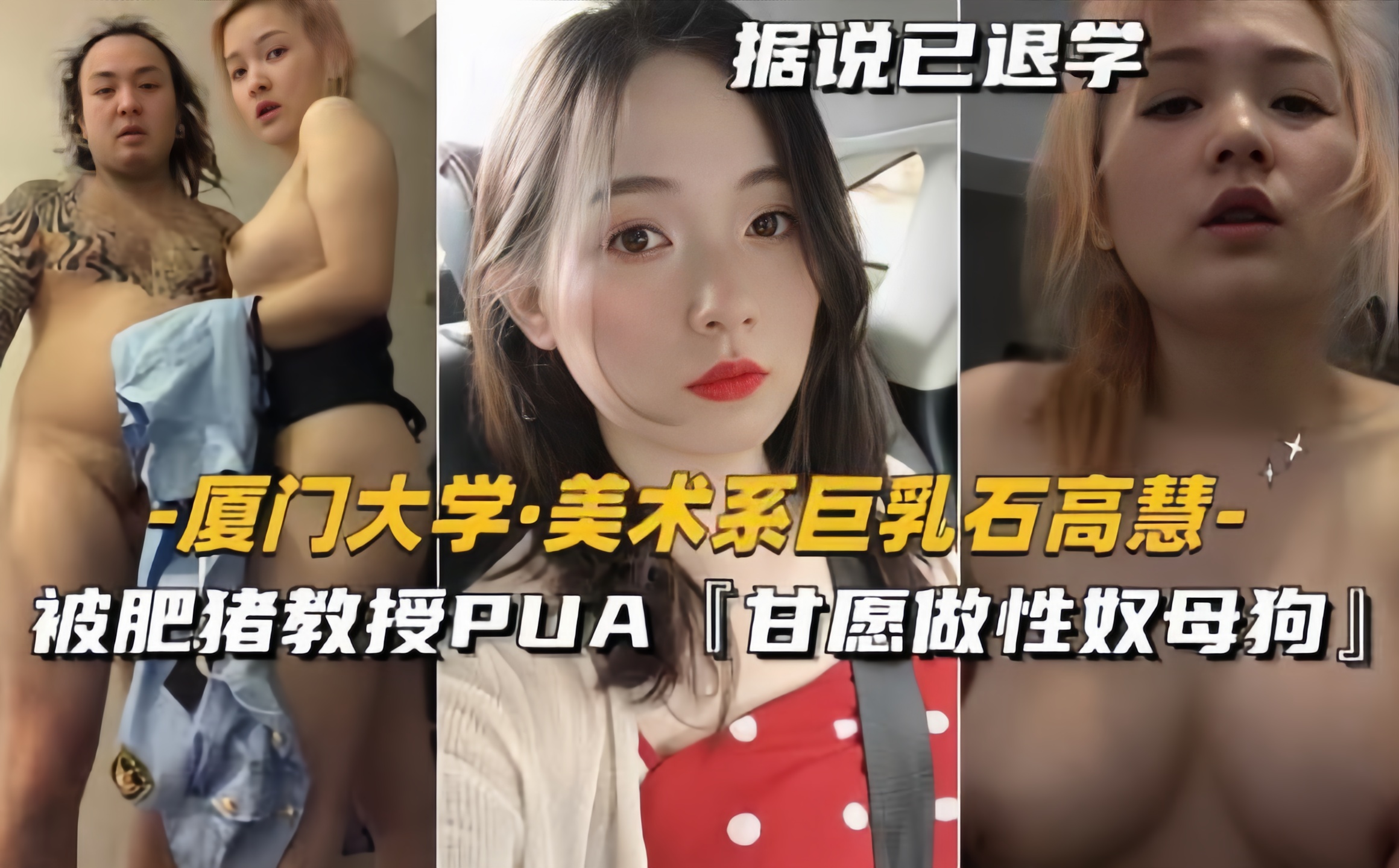 厦门大学-美术系巨乳石高慧被肥猪教授PUA【甘愿做性奴母狗】}