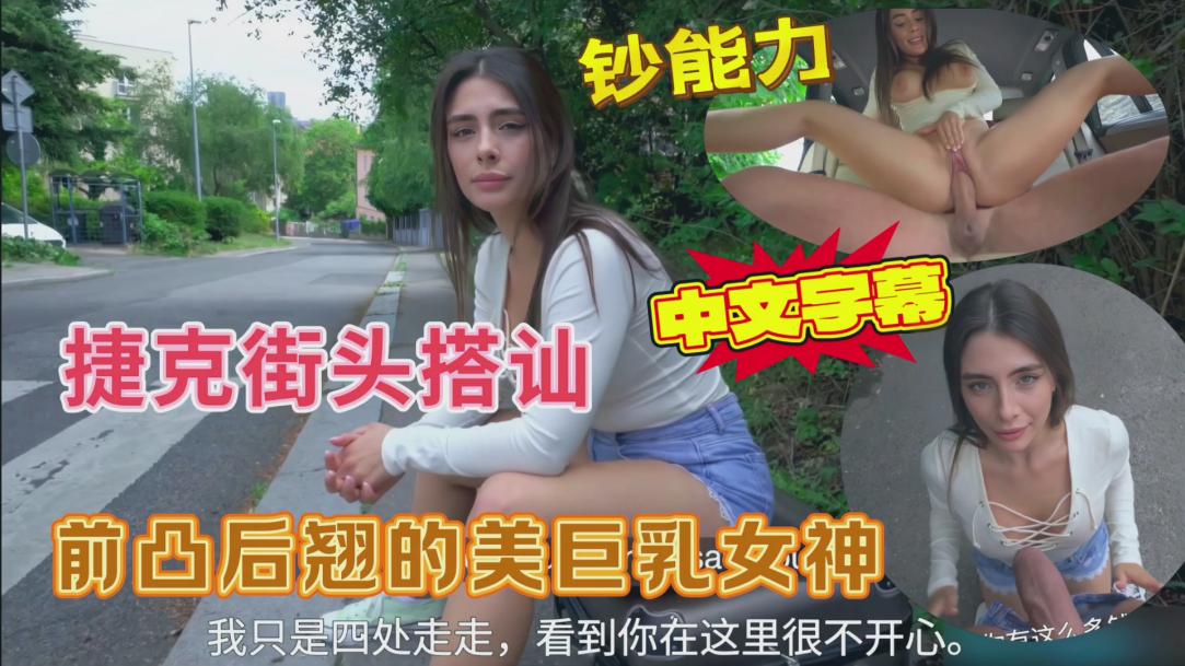 捷克街头搭讪前凸后翘的美巨乳女神出高价户外打野战封面图